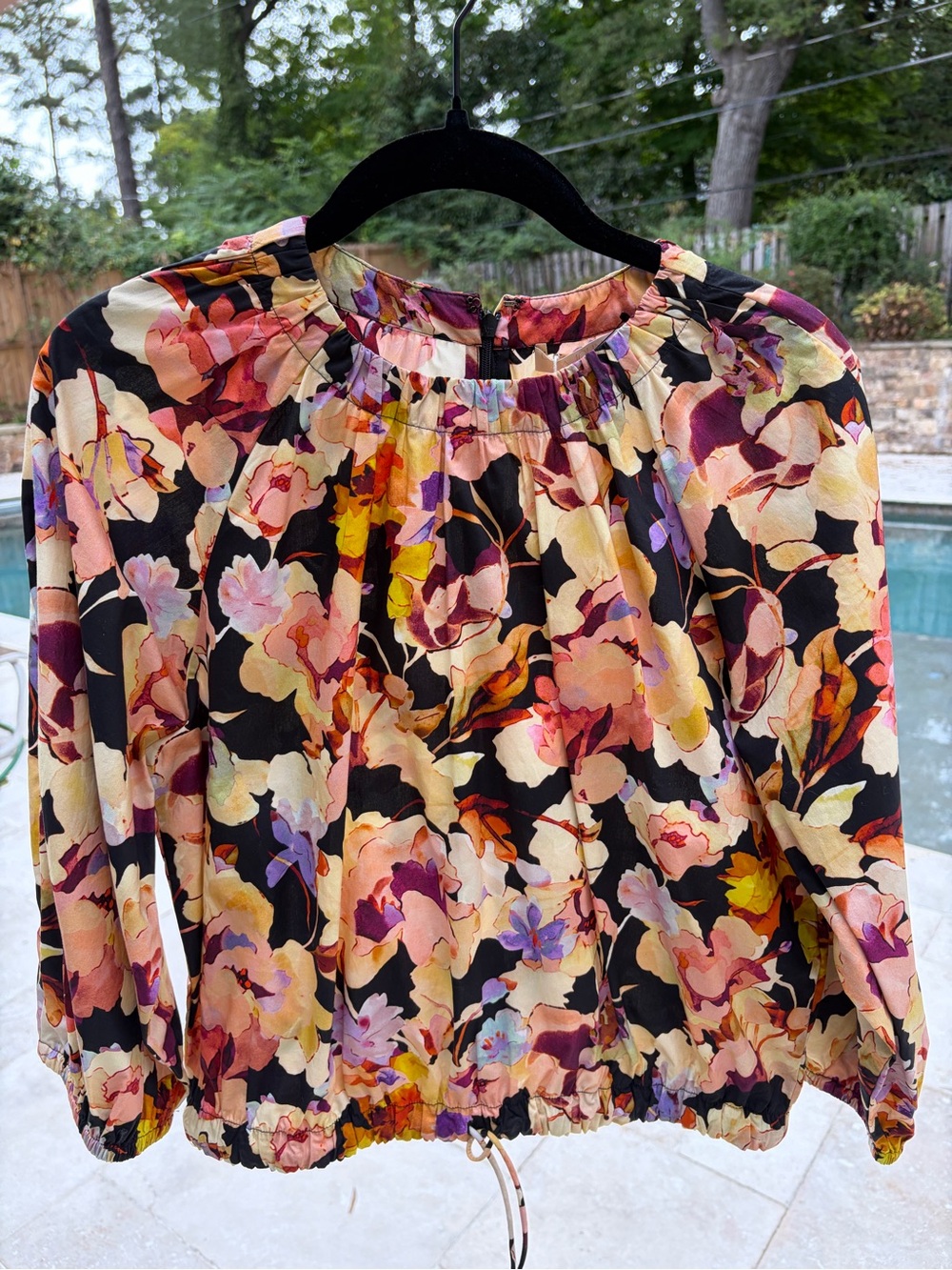 NWT Ulla Johnson LUCIE Night Bloom Floral Bubble Sleeve Top Blouse NEW Women’s 4